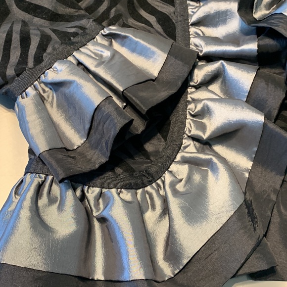 Grace Chuang Black Zebra Striped Ruffle Jacket Size XS - Picture 14 of 16